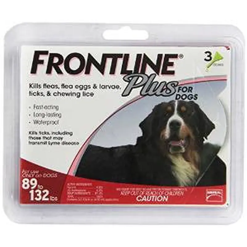 Frontline Plus Flea And Tick Treatment For Dogs 89+ Pounds 3 Month Supply 