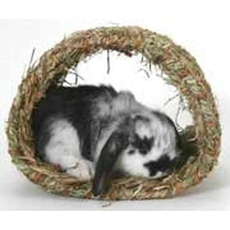 Marshall Peters Woven Grass Hide-A-Way Hut for Small Animals Brown