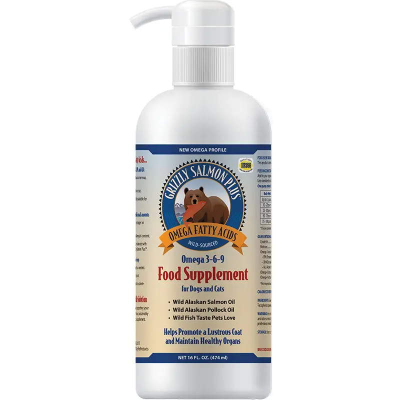Grizzly Salmon Oil For Dogs 16 oz. Pump 