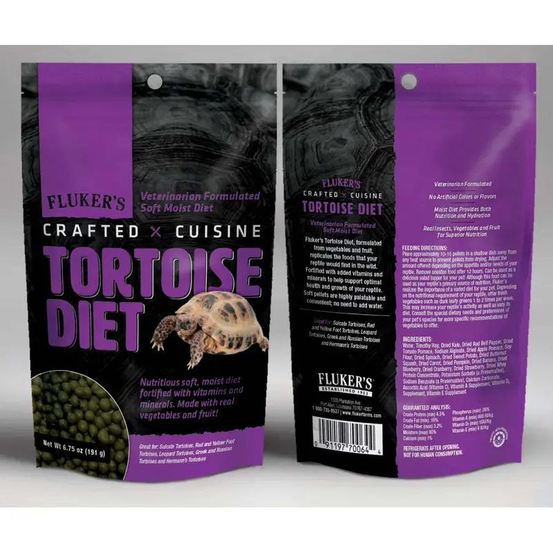 Fluker's Crafted Cuisine Tortoise Diet Dry Food 6.75 oz
