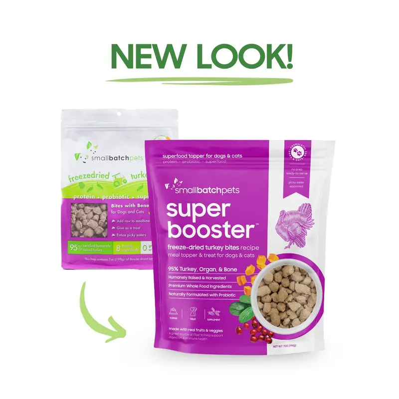 Small Batch Dog Cat Freeze-Dried Super Booster Turkey 7oz 