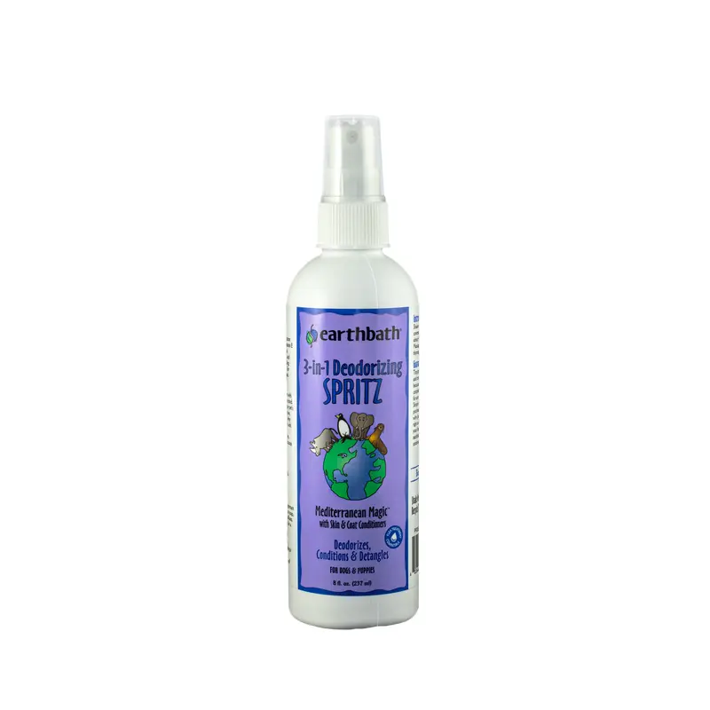Earthbath 3-IN-1 Deodorizing Spritz for Dogs, Mediterranean Magic 8oz