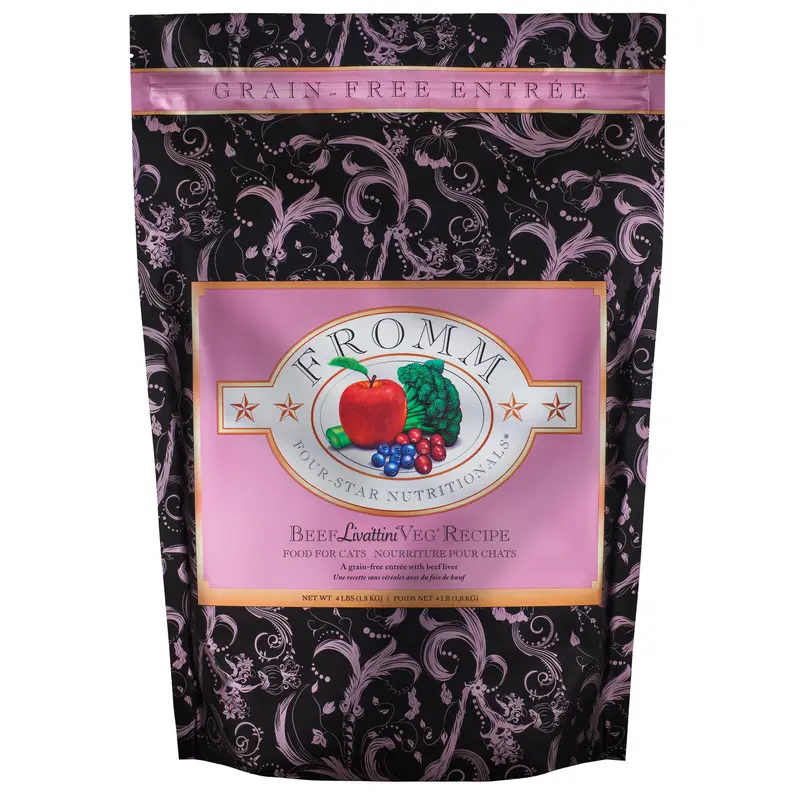 Fromm Four-Star Beef Livttini Veg Recipe Cat Food 4 lb