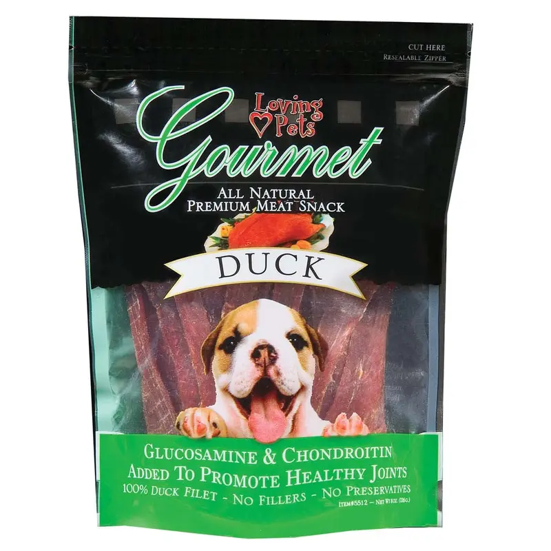 Loving Pets Gourmet Duck Filet Strips Dog Treats 6oz