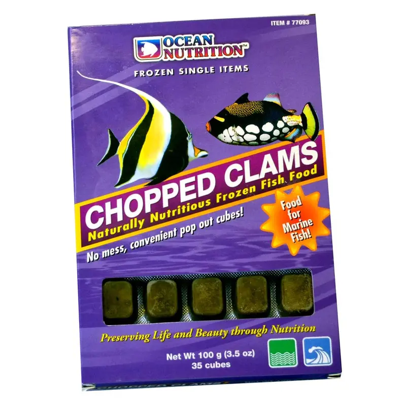 Ocean Nutrition Chopped Clams Frozen Fish Food 3.5 oz SD-5