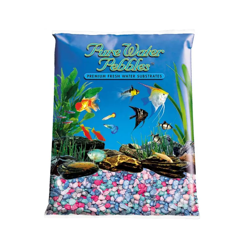 Pure Water Pebbles Premium Fresh Water Frosted Aquarium Gravel Rainbow 6/5 lb