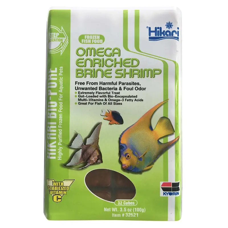 Hikari Bio-Pure Omega Enriched Brine Shrimp Frozen Fish Food 3.5 oz SD-5