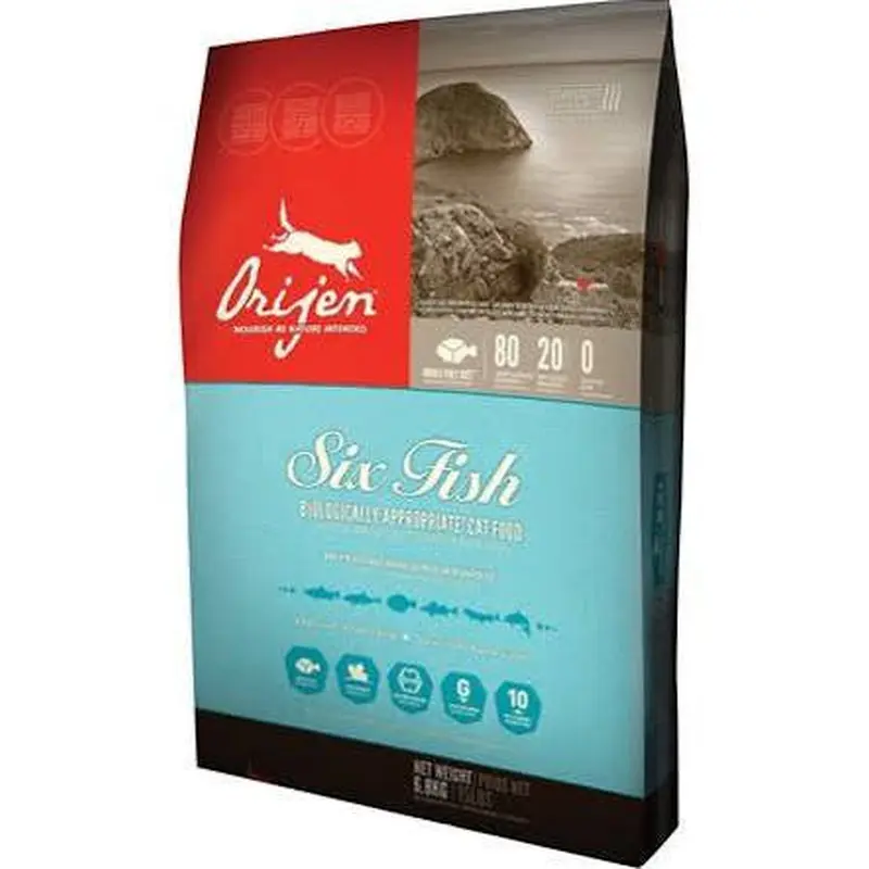 Orijen Grain Free Six Fish Dry Cat Food-12-lb-