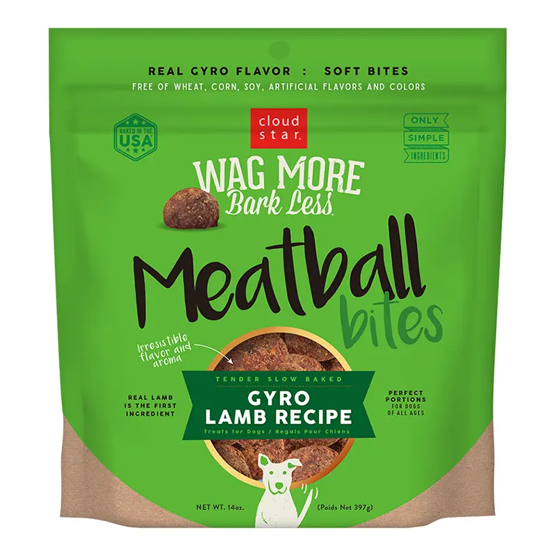 Wag More Bark Less Grain Free Lamb Meatball Dog Treat 14 oz. 