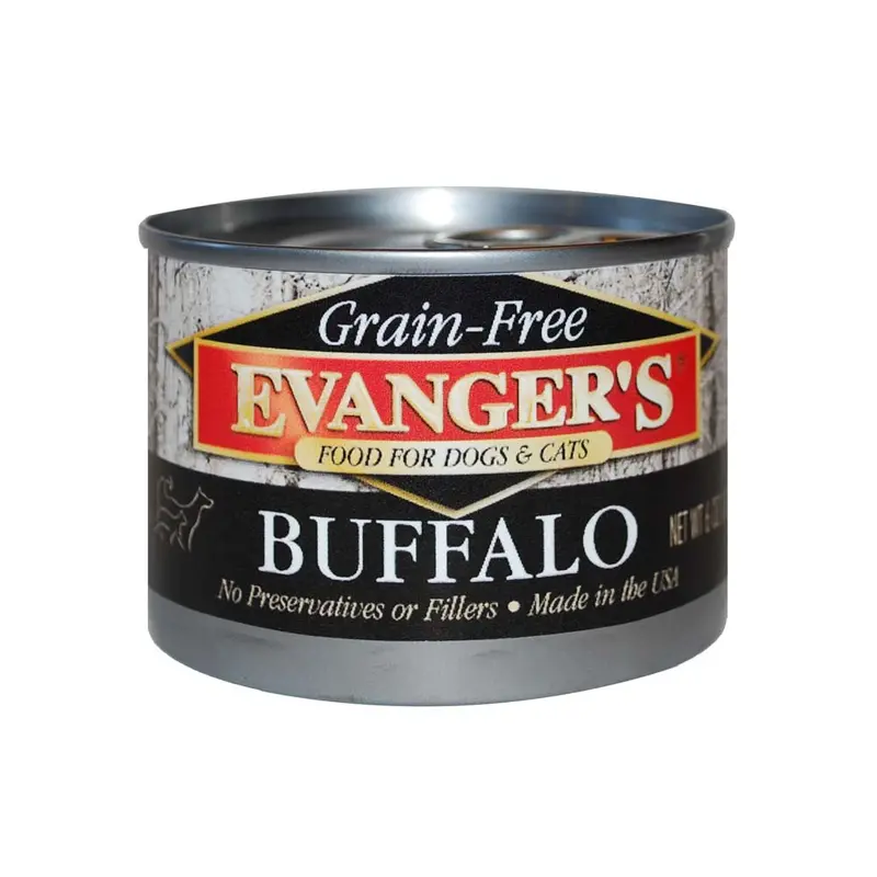 Evanger's Grain-Free Wet Dog & Cat Food Buffalo 6oz 24pk
