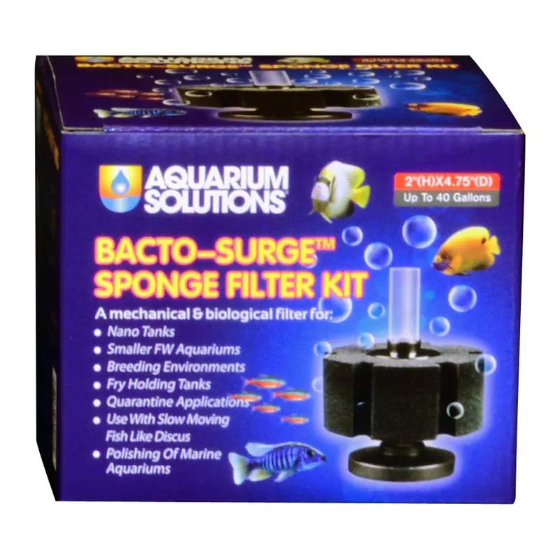 Aquarium Solutions Bacto-Surge Biological Action Sponge Filter Black SM
