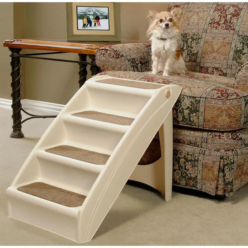 Solvit CozyUp Folding Pet Steps Tan 20in LG