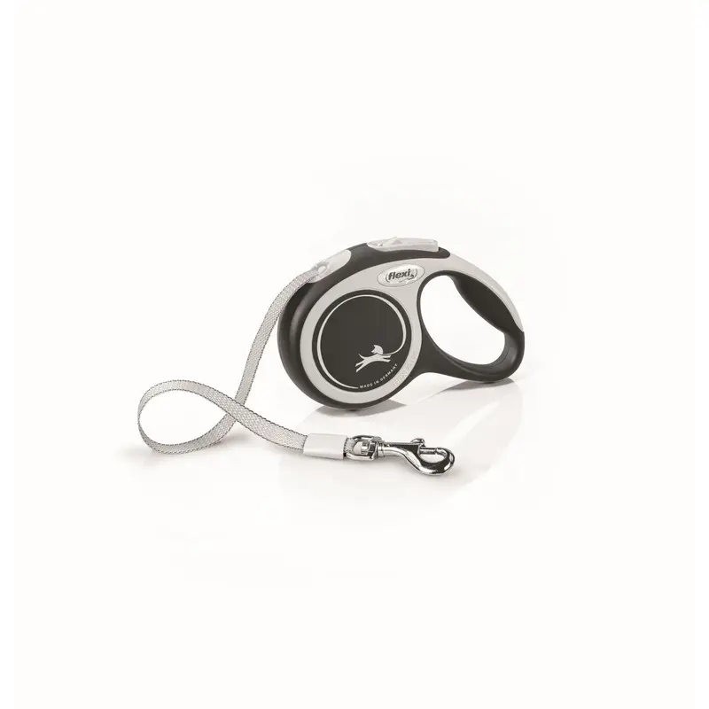 Flexi New Comfort Retractable Tape Dog Leash Grey 10ft XS up to 26lb