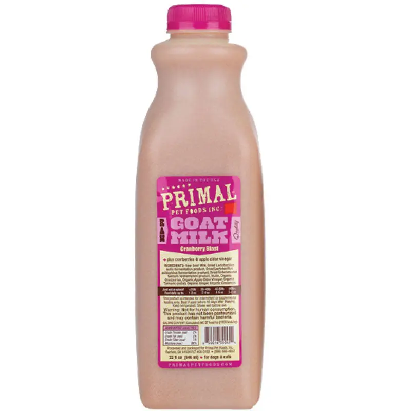 Primal Dog Cat Frozen Goat Milk Cranberry 1 Quart SD-5