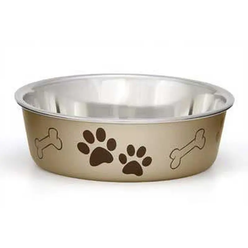 Loving Pets Metallic Bella Bowl Champagne Medium 