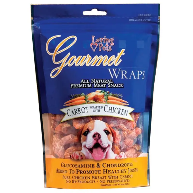 Loving Pets Gourmet Wraps Dog Treat Carrot & Chicken 6oz