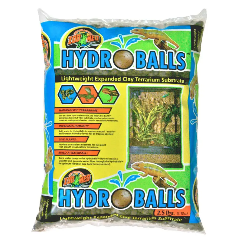 Zoo Med HydroBalls Expanded Clay Terrarium Substrate Brown 2.5 lb