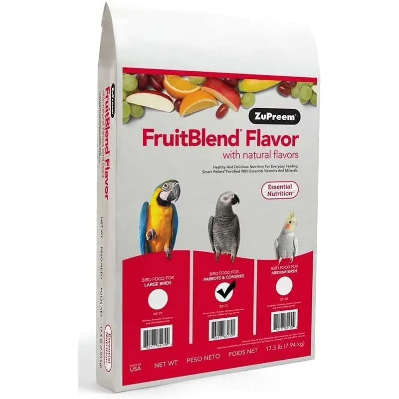 ZuPreem FruitBlend Bird Food Parrots & Conures 17.5 lb