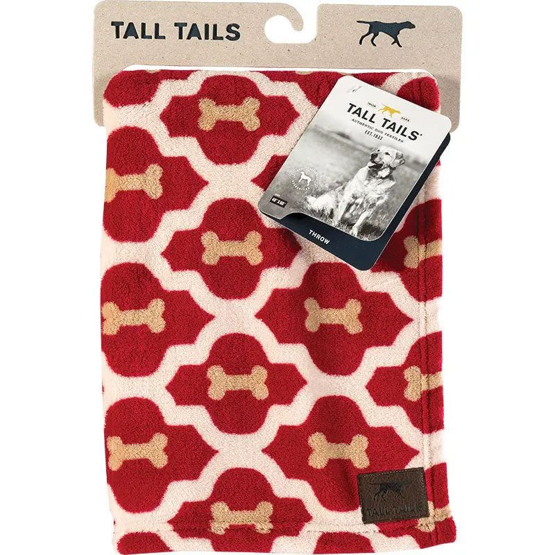 Tall Tails Dog Blanket Red Bone 30x40 
