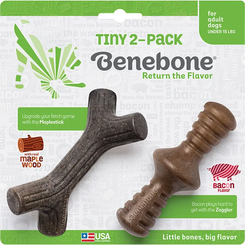 Benebone D Wag Bcn Stk Pup 2pk