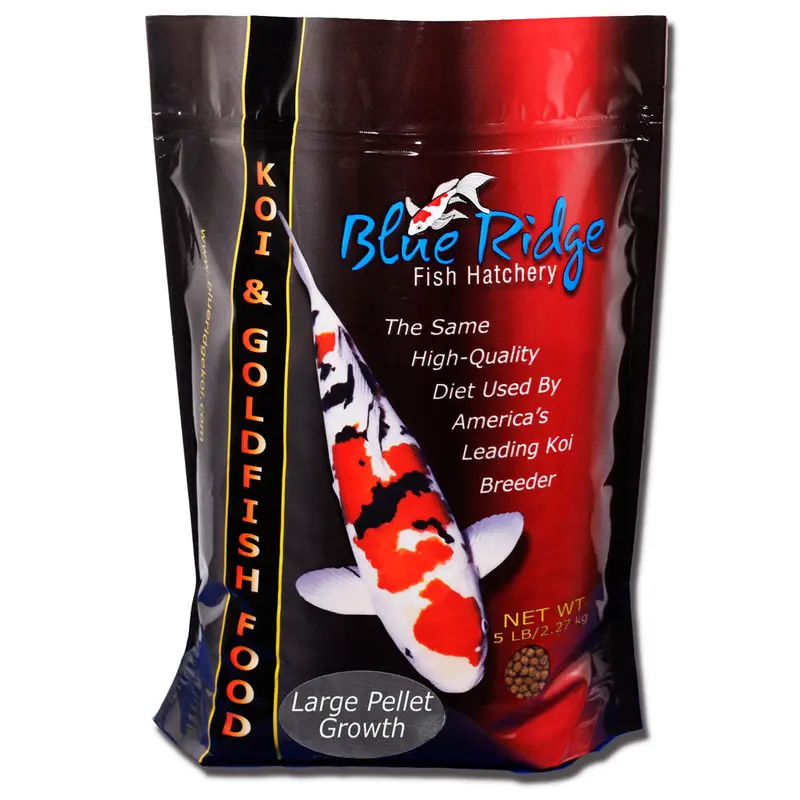 Blue Ridge Fish Hatchery Growth Formula Pellet Fish Food for Koi and Goldfish 2lb LG