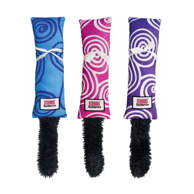 KONG Kickeroo Plush Swirl Pattern Catnip Cat Toy Assorted One Size