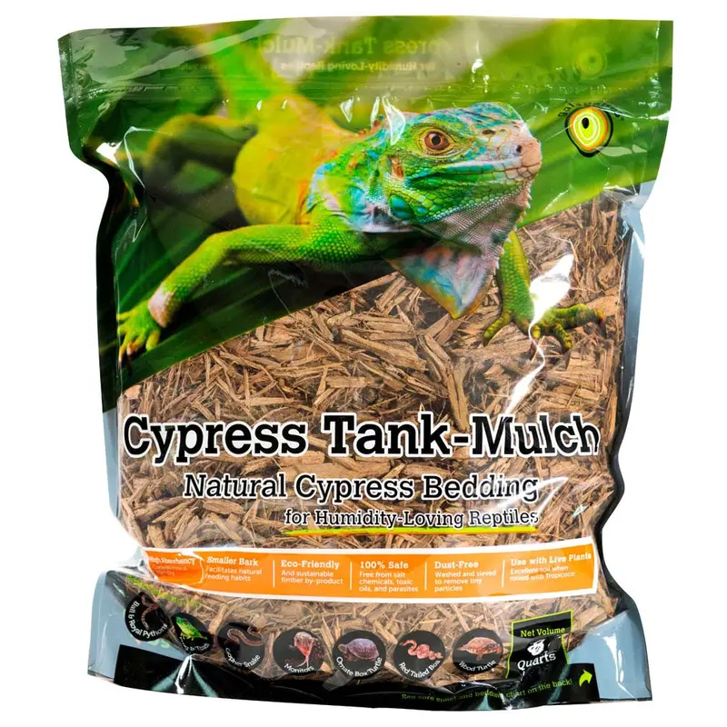 Galapagos Cypress Tank Mulch Natural Cypress Bedding Substrate Brown 8 qt