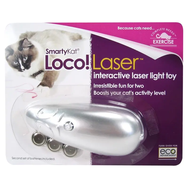 SmartyKat Loco!Laser Interactive Laser Pointer Cat Toy Assorted One Size