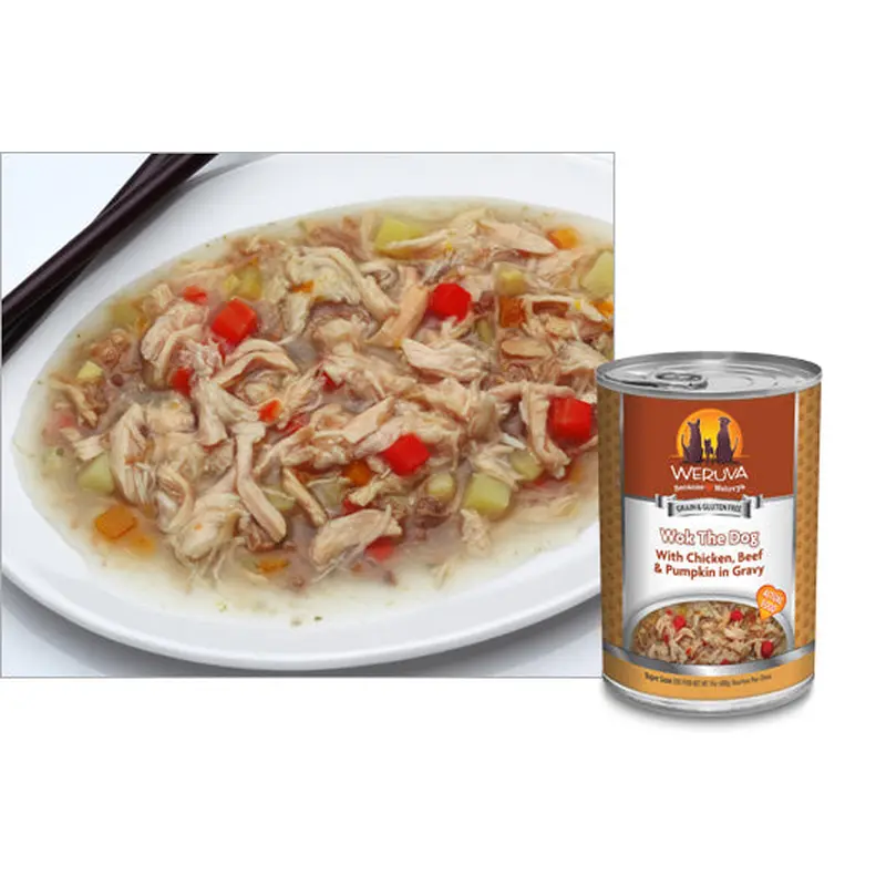 Weruva Wok the Dog with Chicken, Beef and Pumpkin in Gravy 5.5oz