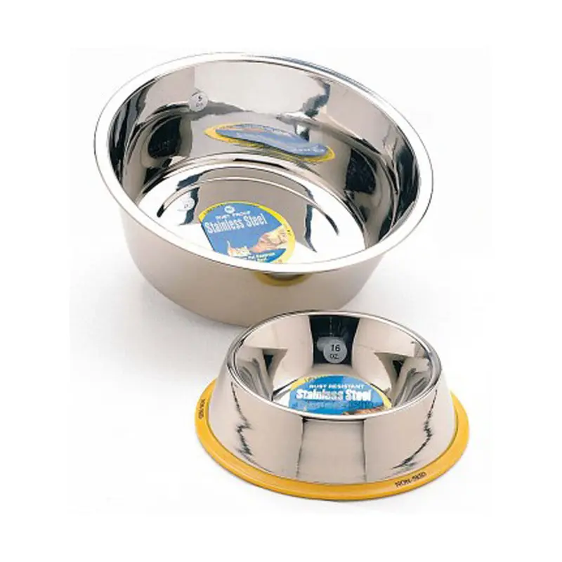 Spot Stainless Steel Mirror Finish No-Tip Dog Bowl Silver 32 Ounces