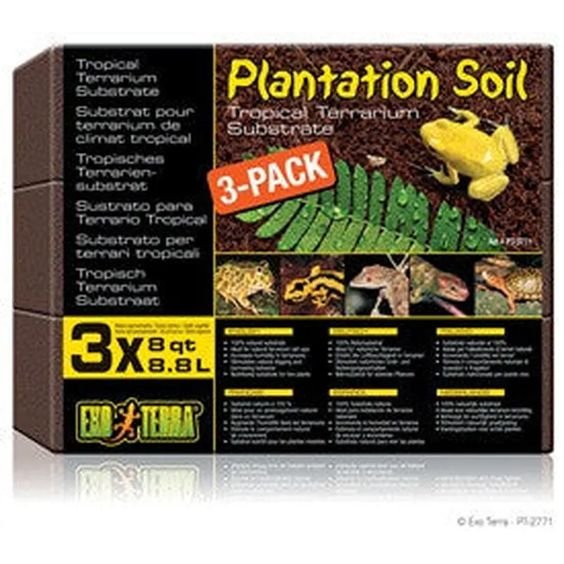 Exo Terra Plantation Soil, 8 Qt 3 Pack Pt2771