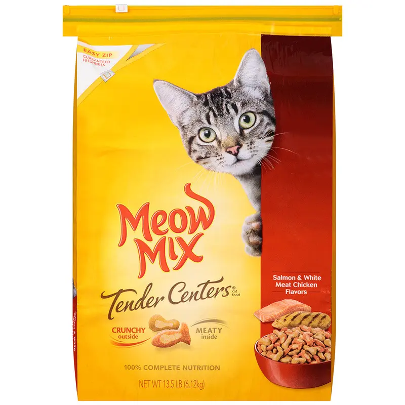Meow-Mix Tender Centers Dry Cat Food Salmon & Chicken 13.5lb