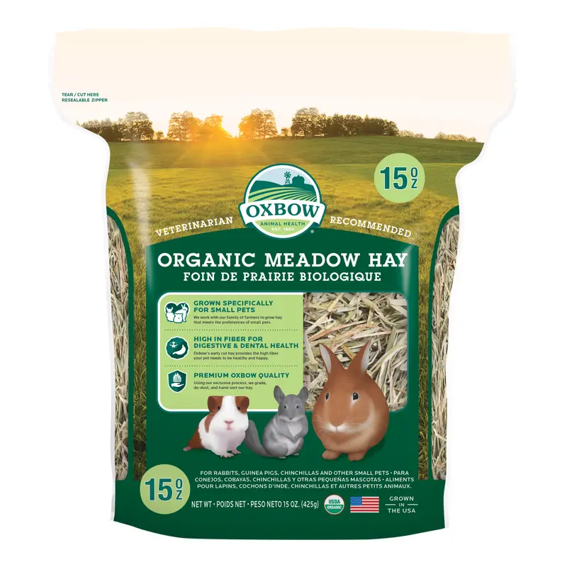 Oxbow Animal Health Organic Meadow Hay Small Animal Treat 15oz
