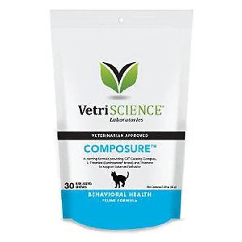 Vetriscience Composure Behavioral Health Chews For Cats-30 Count-
