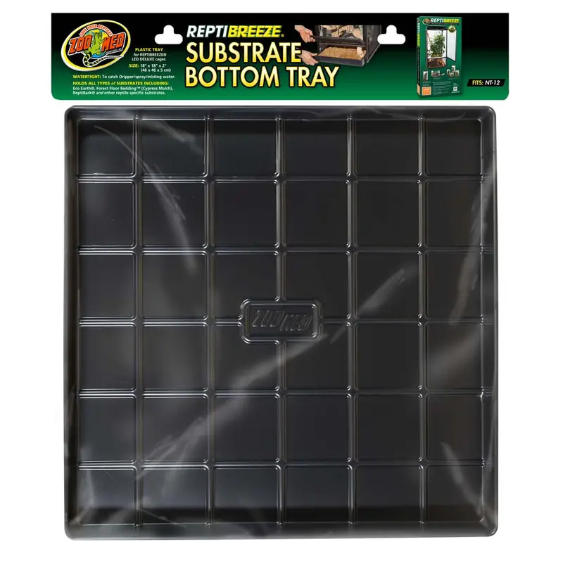 Zoo Med ReptiBreeze Substrate Bottom Tray Black 18 in x 18 in