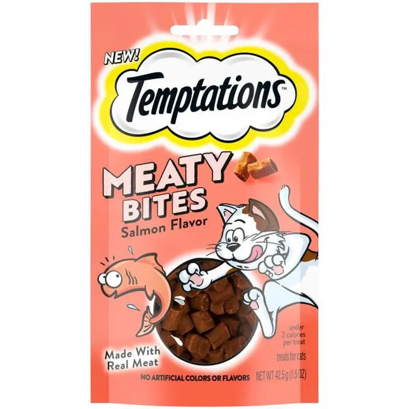 Temptations Meaty Bites Salmon Flavor Pouch 1.5 oz