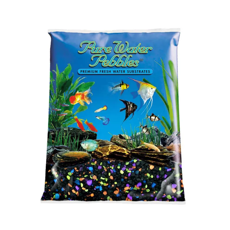 Pure Water Pebbles Premium Fresh Water Coated Aquarium Gravel LaserNite Glo 6/5 lb