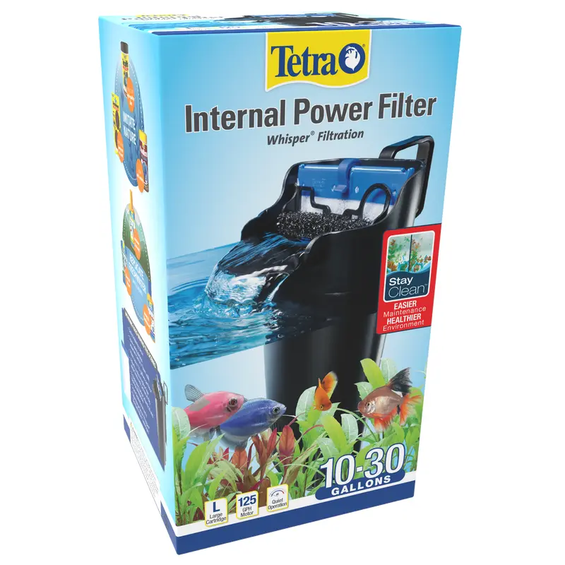 Tetra Whisper 20i Internal Power Filter with Bio-Scrubber Black
