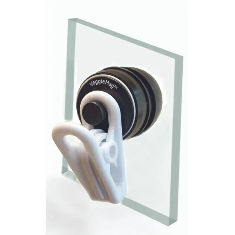 Two Little Fishies VeggieMag Magnetic Feeding Clip White, Clear, Black