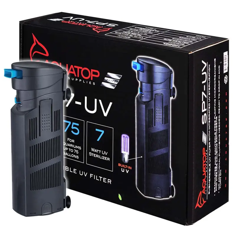 Aquatop Internal SP7-UV Submersible UV Filter Jet Black