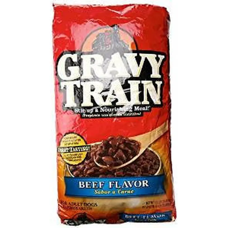JM Smuckers Delmonte Gravy Train Beefy Dry Dog Food 35lb. 