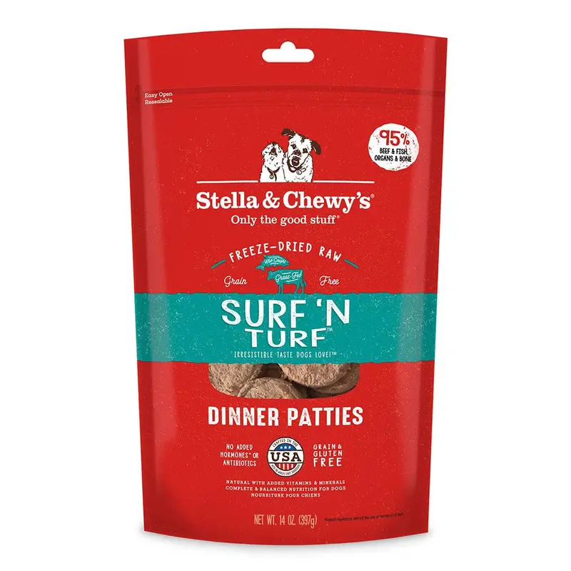 Stella & Chewy's Dog Freeze Dried Surf & Turf Patties 25oz 