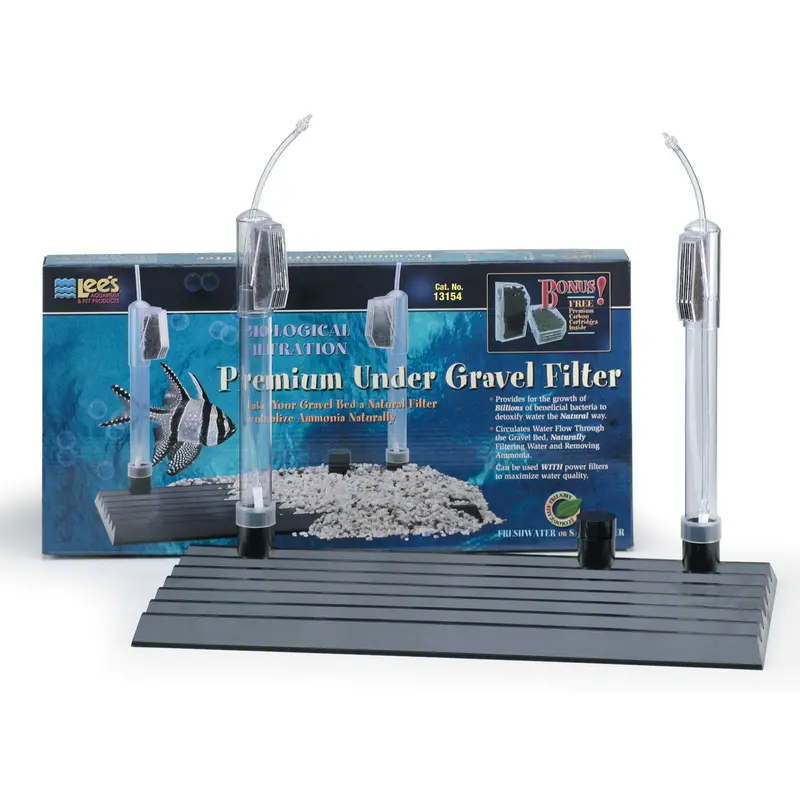 Lees Premium Under Gravel Filter Black, Clear 12 in x 24 in