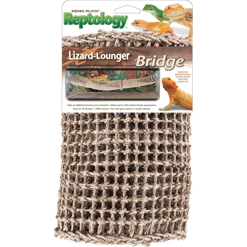 Penn-Plax Bridge Lizard Lounger Brown 38 in x 14 in