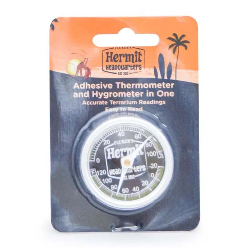 Fluker's Hermit Crab Thermometer - Hygrometer Combo White