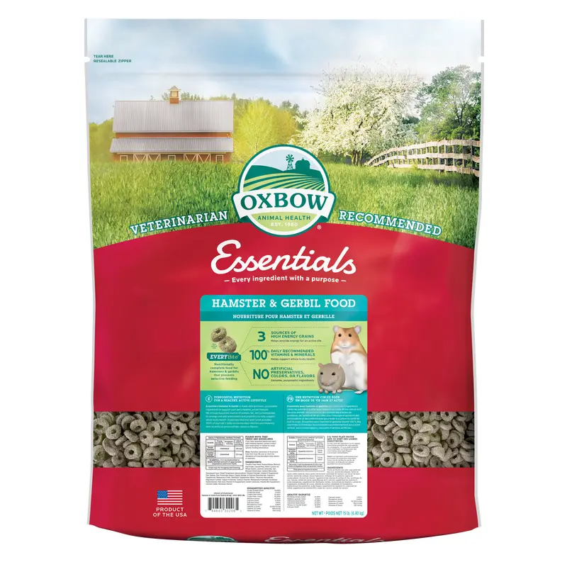 Oxbow Animal Health Essentials Hamster & Gerbil Food 15lb