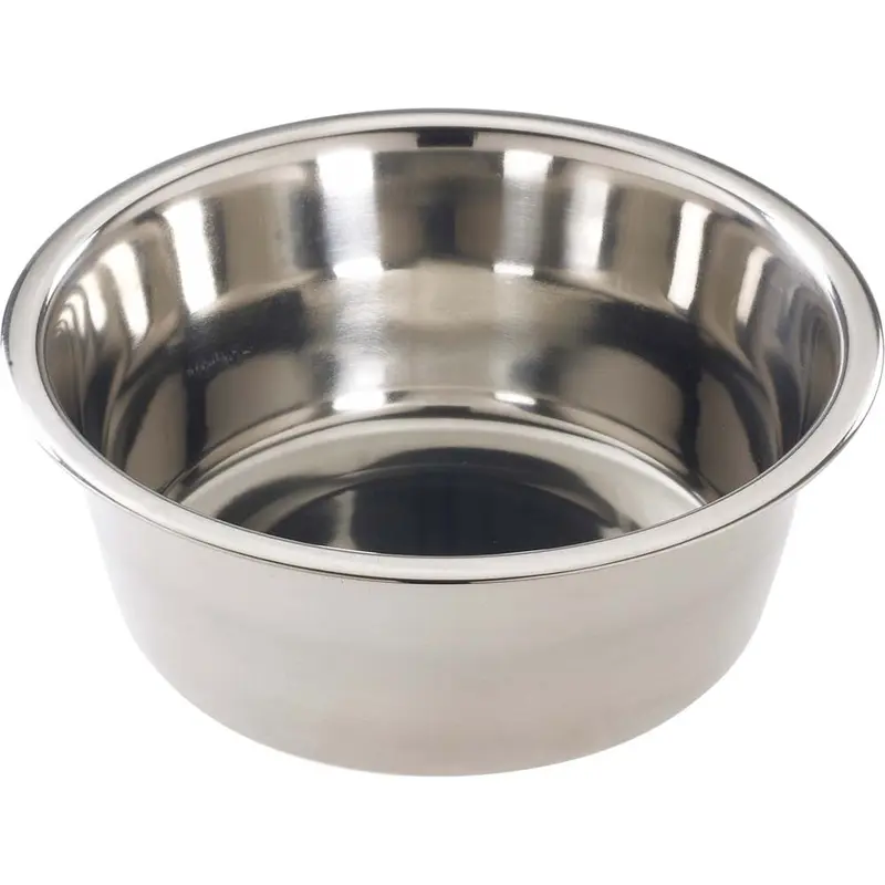 Spot Stainless Steel Mirror Finish Dog Bowl Silver 5 Quart