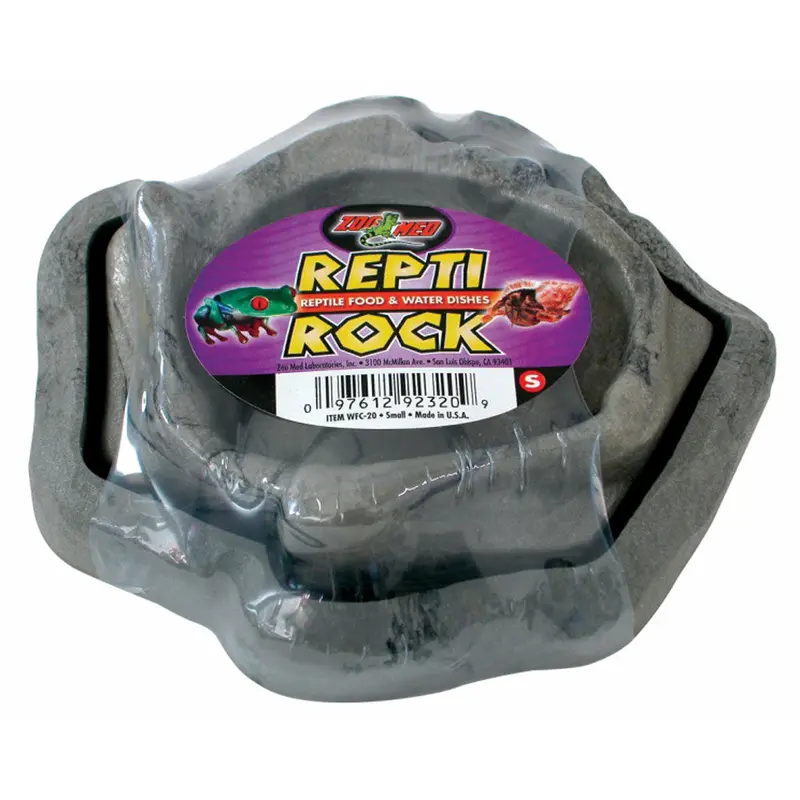 Zoo Med Combo Repti Rock Food and Water Dish Black SM