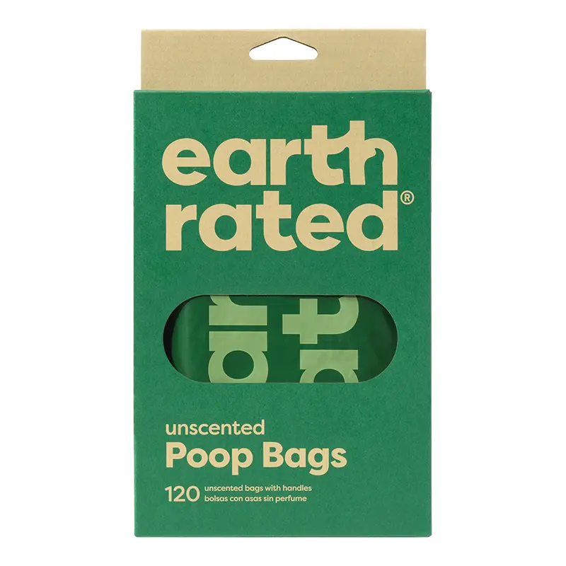 Earth Rated Dog Poop Bags Unscented 120 Count W Handle