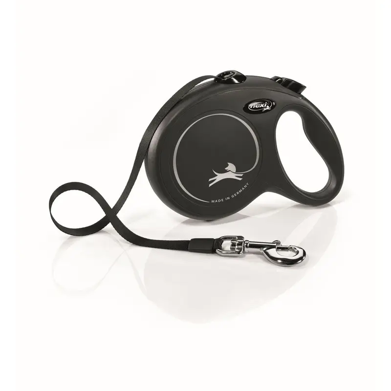 Flexi Flexi Classic Nylon Cord Dog Leash Black 16ft LG up to 132lb